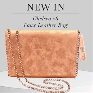 ✨Chelsea 28-Peach Metallic Silver Crossbody Ladies Bag ✨ Perfect Gift 🎁